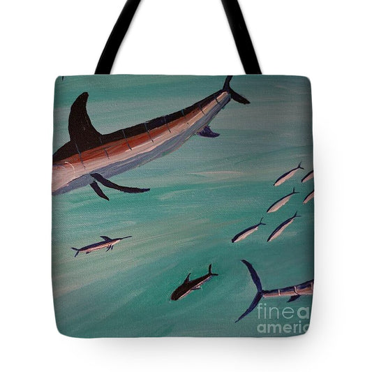 Swordfish Swimming in the Ocean - Tote Bag