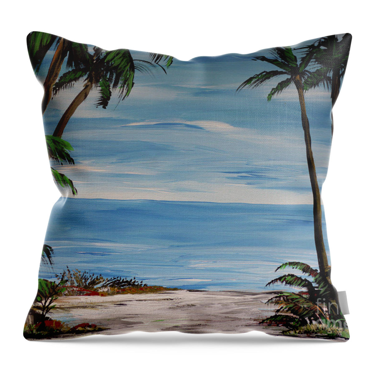 Tall Palms of Santa Rosa - Throw Pillow