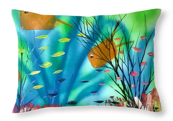 Tan Fish - Throw Pillow
