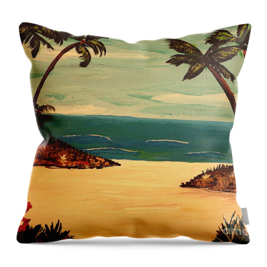 Tropic Flowers - Throw Pillow