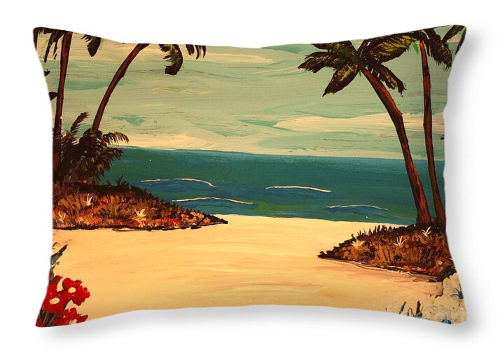 Tropic Flowers - Throw Pillow