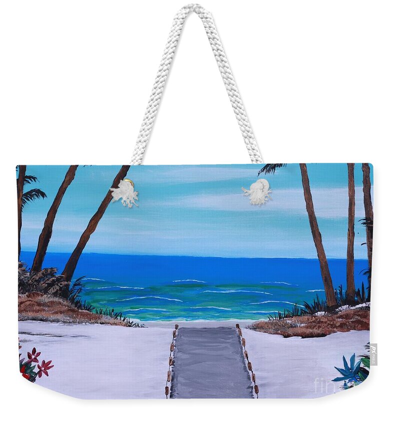 Tropical Beach Pathway - Weekender Tote Bag