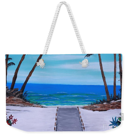 Tropical Beach Pathway - Weekender Tote Bag