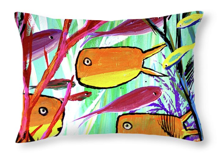 Tropical Fish Fun - Throw Pillow