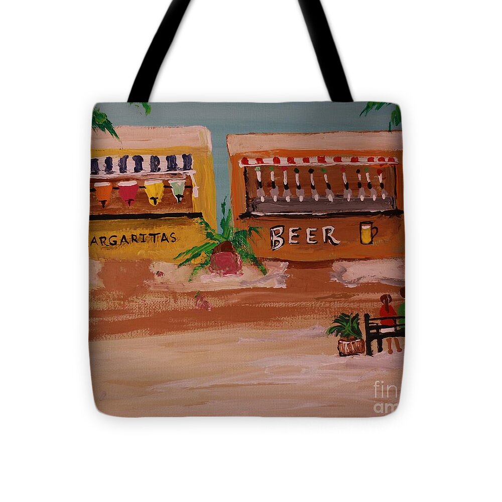 Tropical Margarita and Beer Stand - Tote Bag