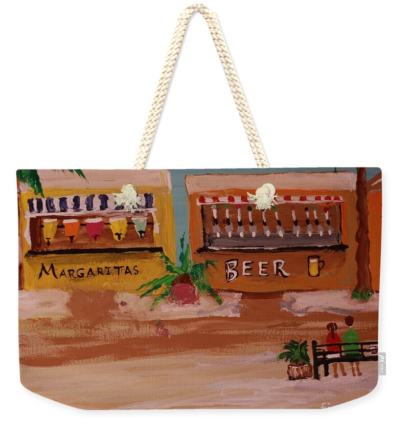 Tropical Margarita and Beer Stand - Weekender Tote Bag