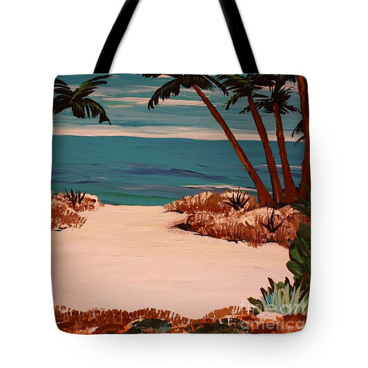 Tropical Pathway to the Sea - Tote Bag