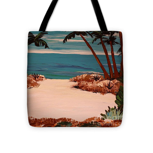 Tropical Pathway to the Sea - Tote Bag