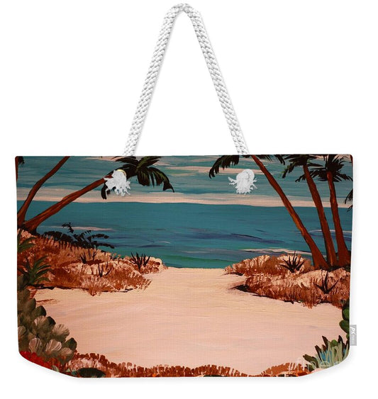 Tropical Pathway to the Sea - Weekender Tote Bag