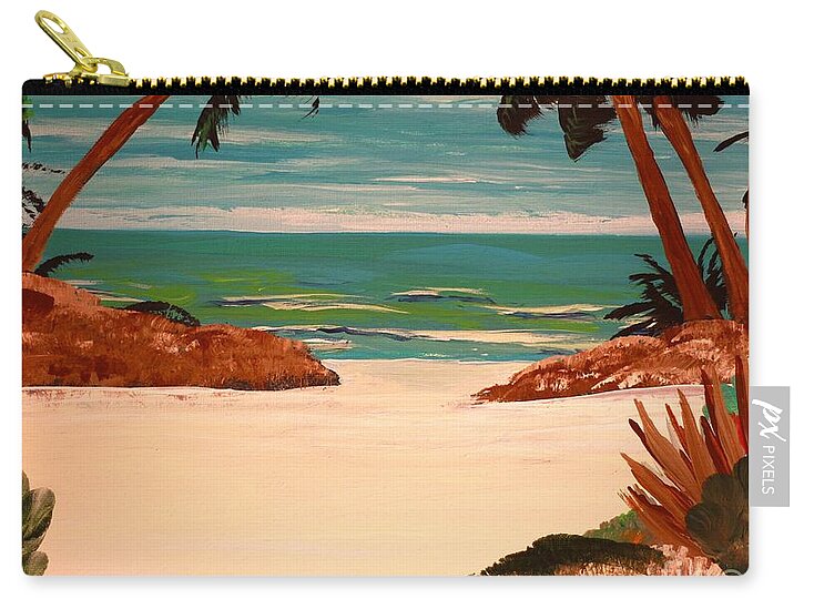 Tropical Shoreline Tranquility - Zip Pouch