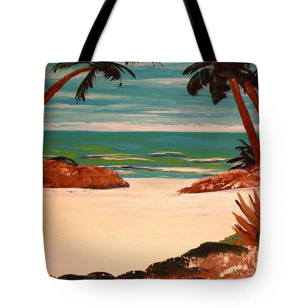 Tropical Shoreline Tranquility - Tote Bag