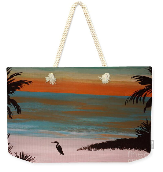 Tropical Sunset Over Serene Beach - Weekender Tote Bag