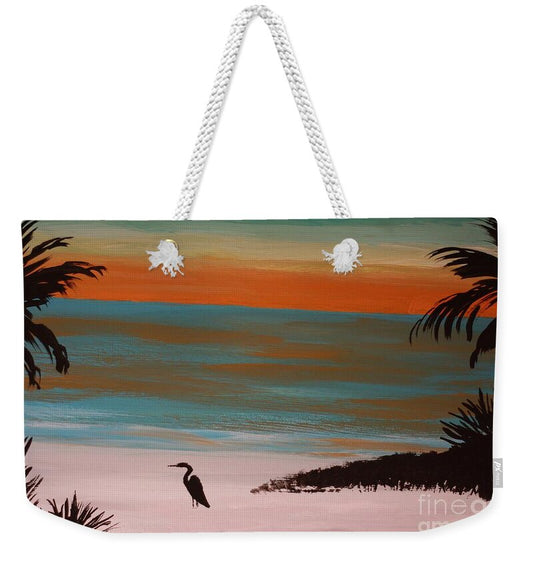 Tropical Sunset Over Serene Beach - Weekender Tote Bag