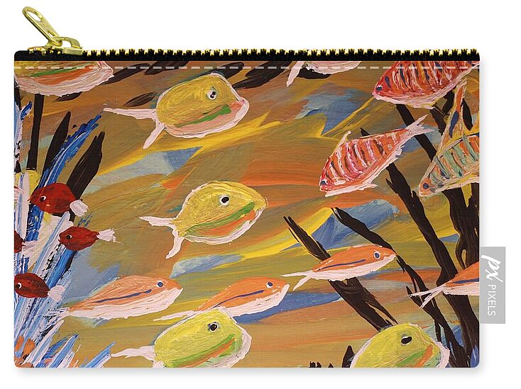 Underwater Colorful Fish Scene - Zip Pouch