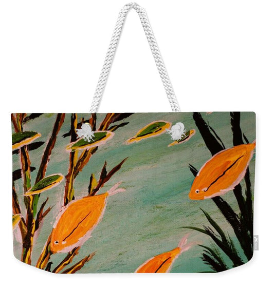 Underwater Scene with Orange Fish - Weekender Tote Bag