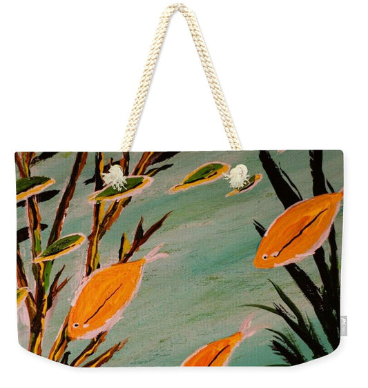 Underwater Scene with Orange Fish - Weekender Tote Bag