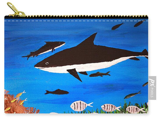 Underwater Shark Scene - Zip Pouch