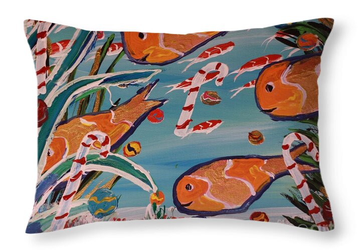 Vibrant Fish Wonderland - Throw Pillow